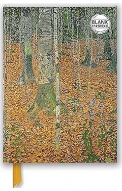 Gustav Klimt The Birch Wood Foiled Blank Journal Flame Tree Blank Notebooks